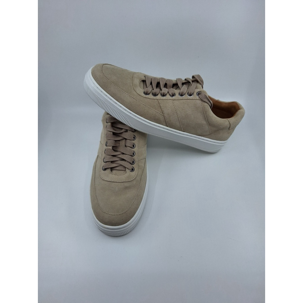 Peter Millar Vantage Suede Sneaker Beige MS24XF53 Mens 8.5 Low Top Shoes - Picture 1 of 5
